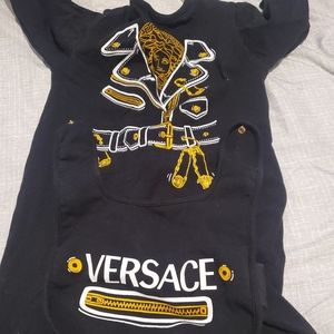 Versace Moto Onesie with bib Size 6/9 mo